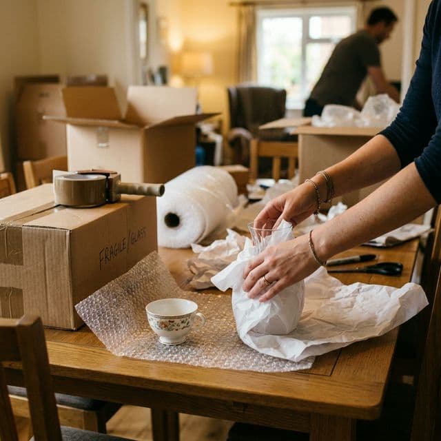 Emballage objets fragiles déménagement Breteuil Déménagement